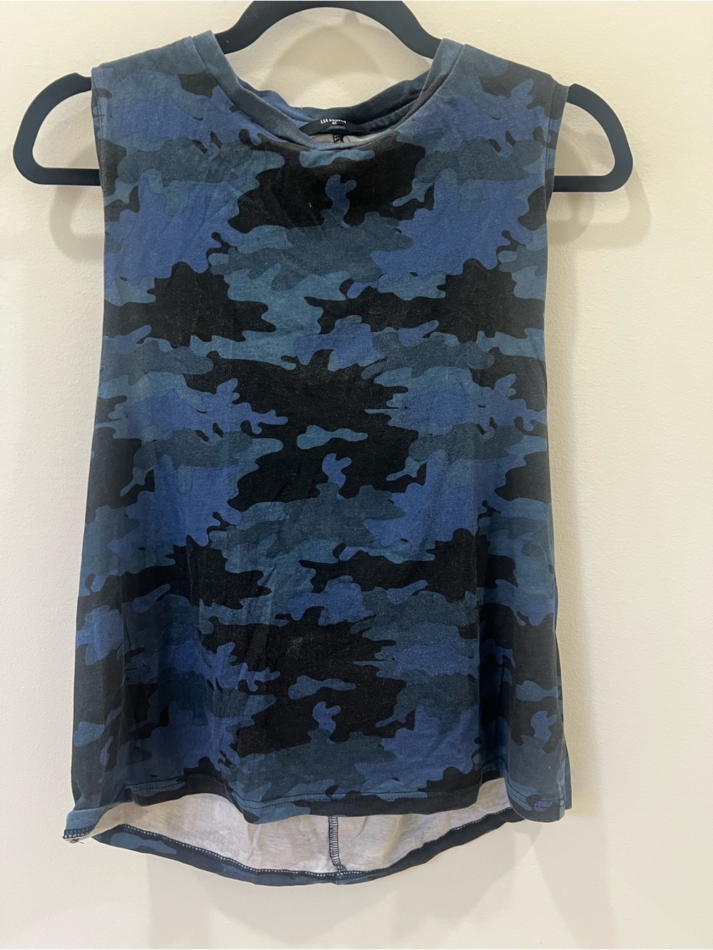 Blue Camo Muscle Tank Top for Women